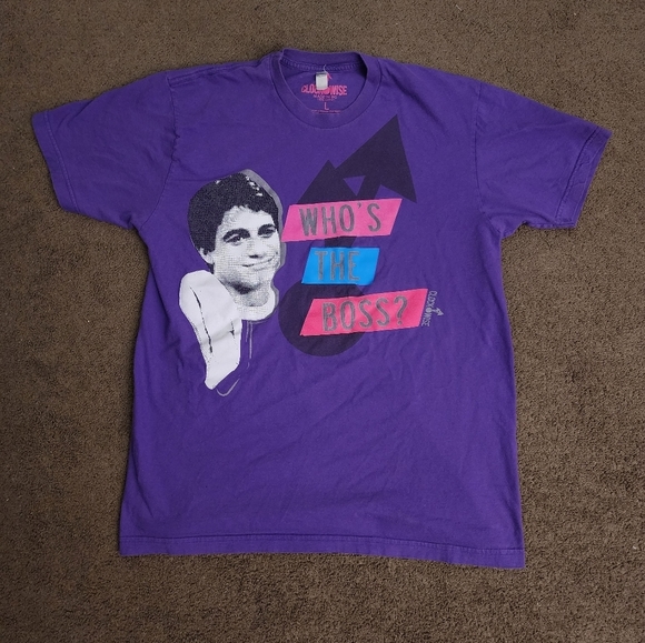 Vintage Y2K! Purple "Who's the Boss" Tee, Men's Large - Picture 2 of 6